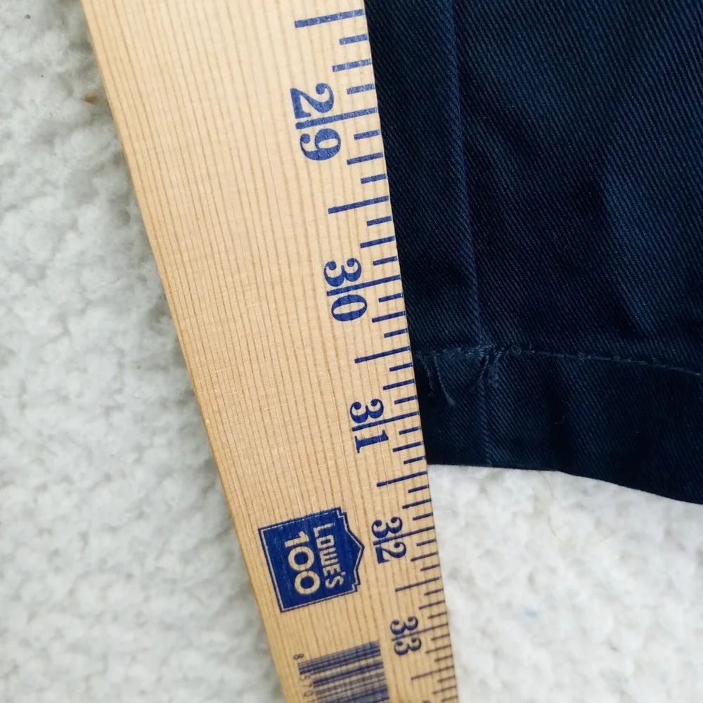 Lands End Boys Navy‎ Iron Knees Blend Chino Pants Size 20 524761 Flat Front New